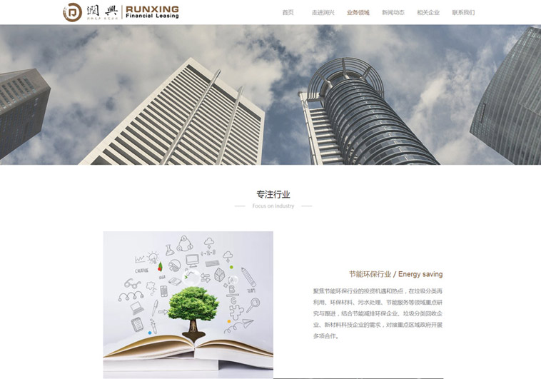 潤興融資租賃網(wǎng)站設計案例